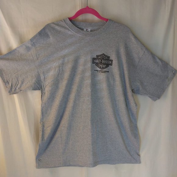 Size XL Gray Harley Davidson Cabo San Lucas Mexico Shirt - Picture 1 of 5
